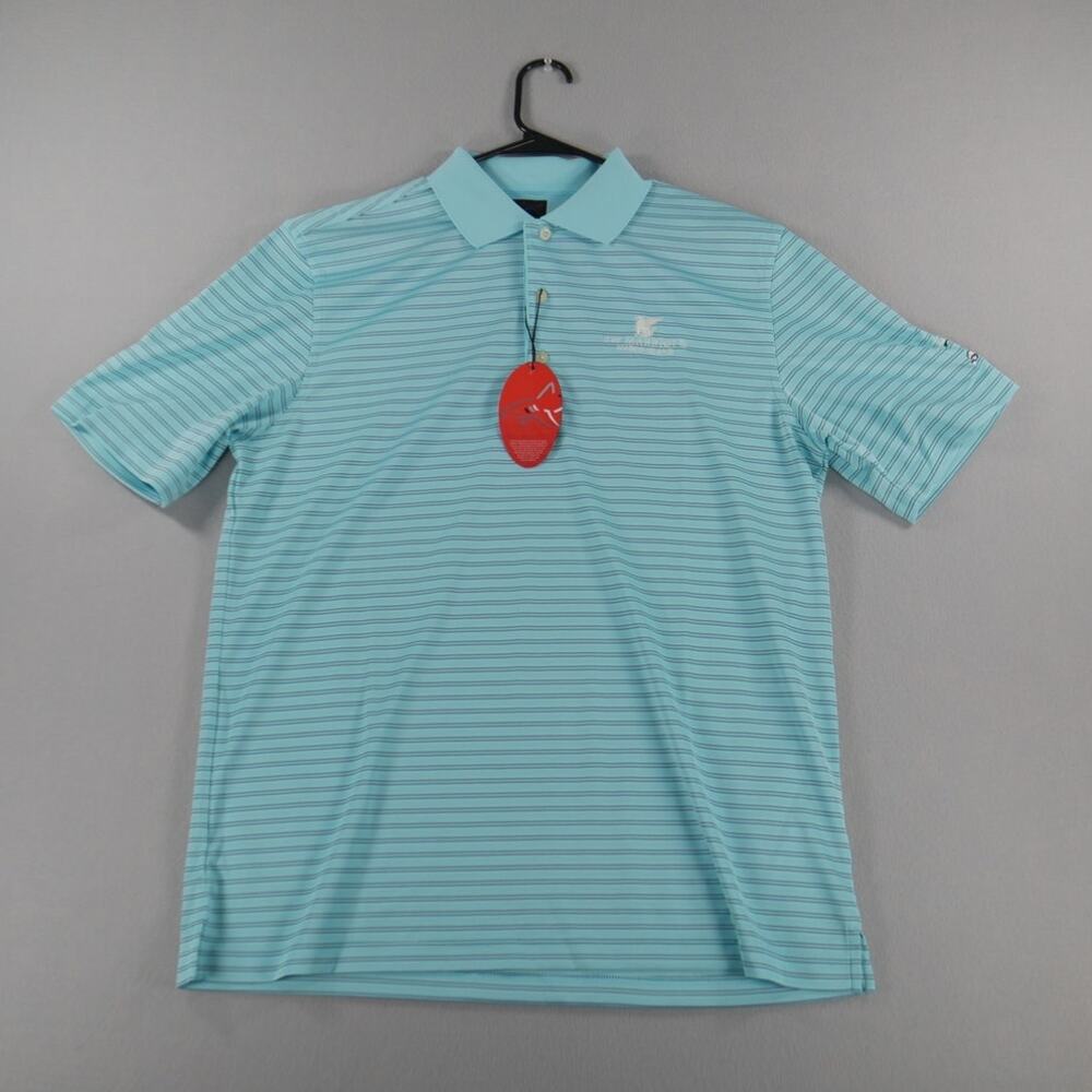 NWT Greg Norman ML75 Microlux JW Marriot Florida Polo Mens Size Large Light Blue